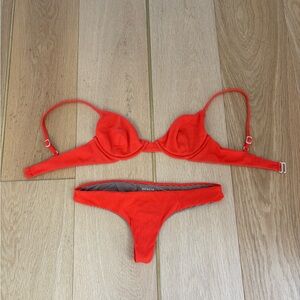 Acacia swim orange underwire bikini
